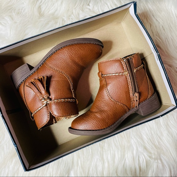 Osh Kosh Toddler Brown Booties - Picture 7 of 9